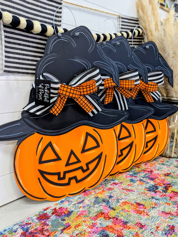 Spooky Jack-O-Lantern Door Hanger