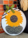 Sunflower Oval Door Hanger