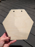 Hexagon with holes Blank
