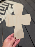 Cross with Banner Blank