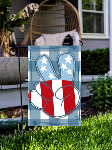 Peace USA Garden Flag