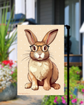 Polka Dot Rabbit Garden Flag