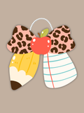 Teacher Cheetah Bow Door Hanger