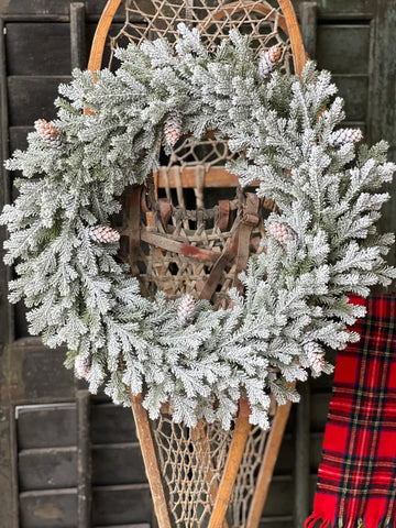 Snowy Fitzgerald Fir Wreath