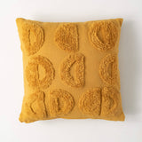 GOLD TUFTED HALF MOON PILLOW