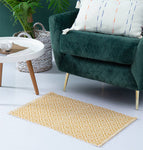 Black Geometric Diamond Layering Rug
