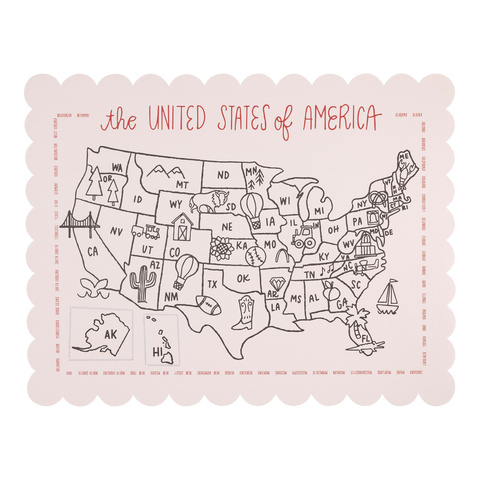 Color The USA Paper Placemat