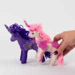 Felt Pink Wool Unicorn