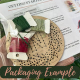 Embroidery DIY Kit: Set of 3 Christmas Wreath Ornaments