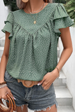 Dotty Ruffle Sleeve Top