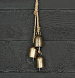 Swiss Cowbell Cluster Ornament: Brushed Gold