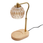Candle Warmer Lamp: Crystal Glass, Gold