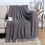 Waffle Stripe Throw Blanket