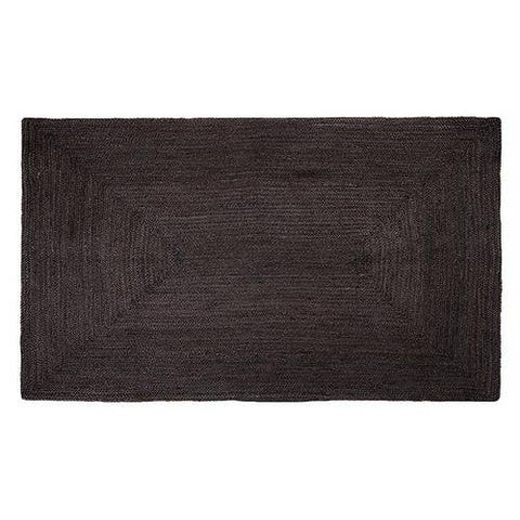 Black Jute Braided Rug