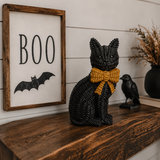 Spooky Shelf Accent Cute Farmhouse Halloween Black Cat Decor
