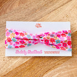 Retro Florals Stretchy Tie Headband