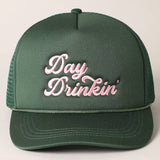 Day Drinkin Embroidered Mesh Back Trucker Hat
