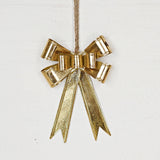 Gold Metal Bow Ornament