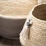 WOVEN TOTE BASKET SET/2