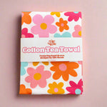 Retro Florals Cotton Tea Towel