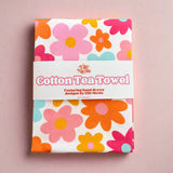 Retro Florals Cotton Tea Towel