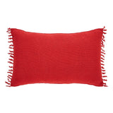 Gallen Red Fringed Pillow