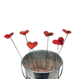 Copper Garden Stake Mini: Hearts