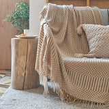 Waffle Stripe Throw Blanket