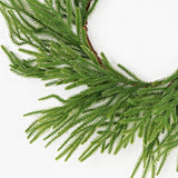 24" Soft Touch Evergreen Norfolk Pine Wreath
