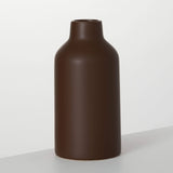 LARGE MATTE BROWN BOTTLE VASE