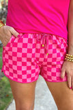 Pink Checkered Shorts