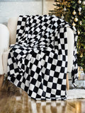 Checkerboard Printed Soft Throw Blanket