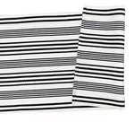 Black and White Ticking Stripes Layering Rug
