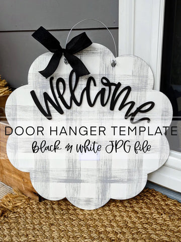 Scalloped Welcome Interchangeable Template