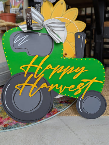 Happy Harvest Tractor Door Hanger