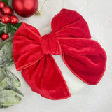 Velvet Tied Hair Bows