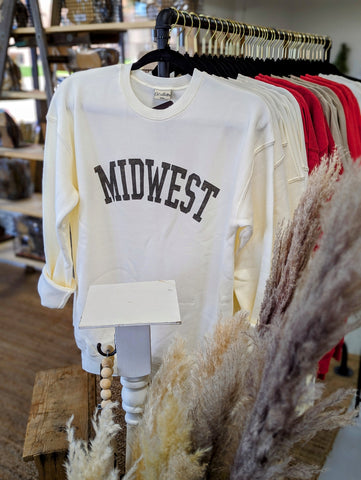 Midwest Vintage White Graphic Sweatshirt