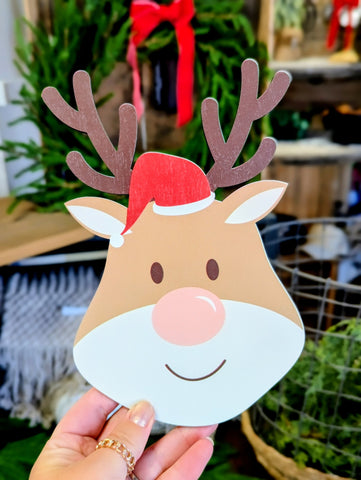 Reindeer Santa Hat Printed Attachment