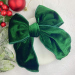 Velvet Tied Hair Bows