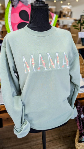 Mama Floral Crewneck Sweatshirt