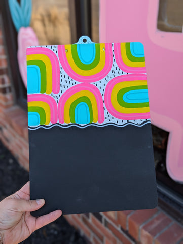 Groovy Rainbow Custom Clipboard