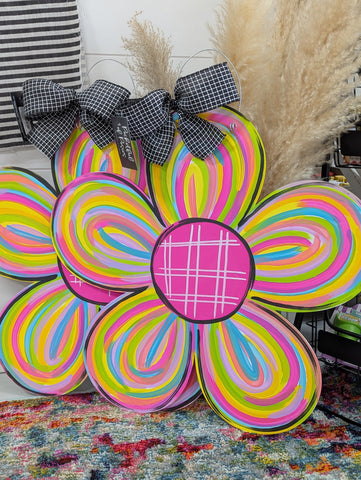Colorful Flower Door Hanger