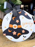 Spooky Witch Hat Round Door Hanger