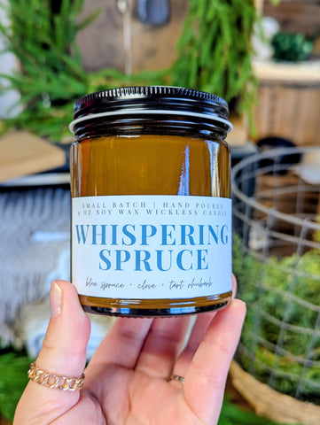 Whispering Spruce Wickless Soy Candle