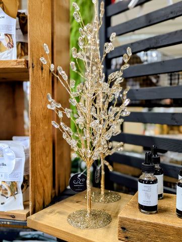 Elegant Acrylic Amethyst Gem Christmas Tree: 18"