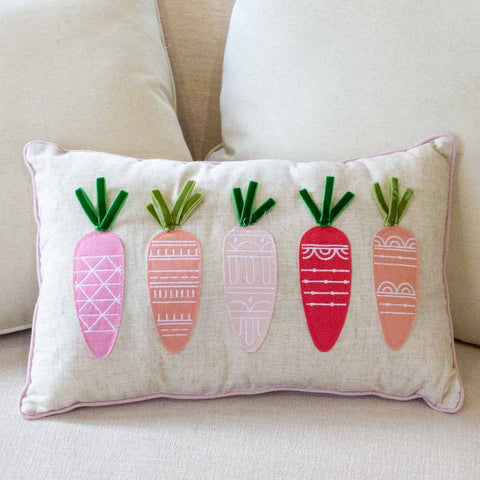 Spring Carrots Pillow