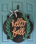 Hello Fall Plaque Door Hanger