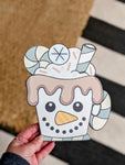 Snowman Latte Printed Attachment