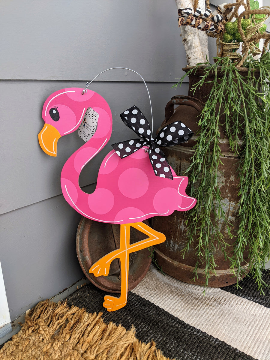 Flamingo Door Hanger – Pocketful of Posies