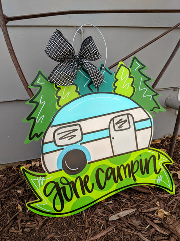 Gone Campin’ Door Hanger